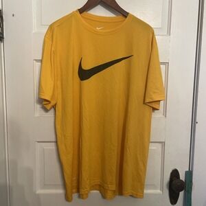 The Nike‎ Tee Dri-Fit XXL Yellow Athletic Cut
